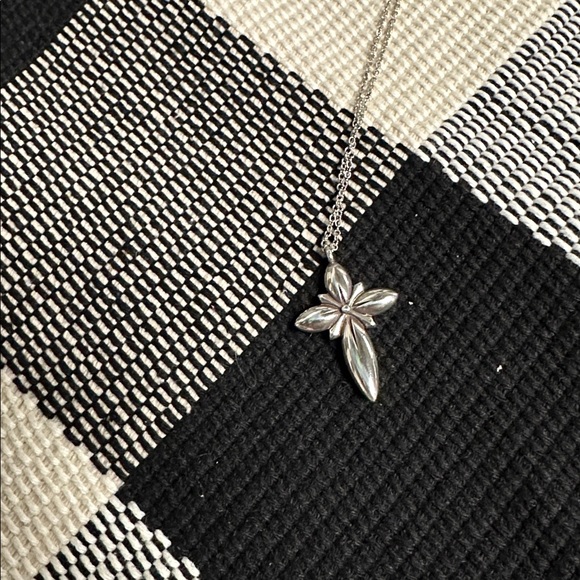 Brighton nwt spear cross Swarovski crystal reversible pedant silver necklace - Picture 5 of 6